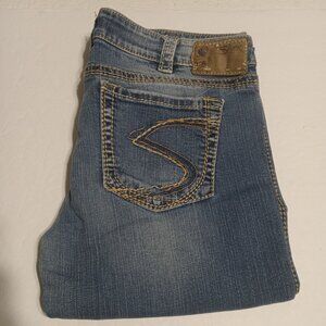 Silver Jeans Women's Frances 18" Blue Denim Bootcut Jeans